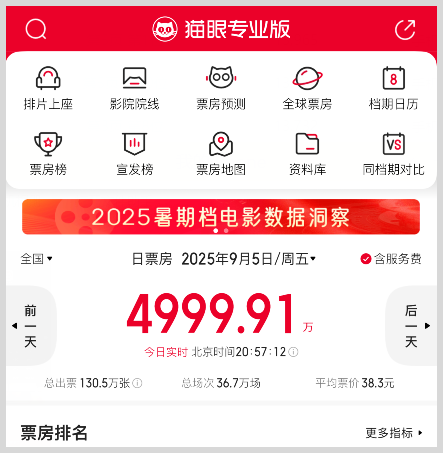 电影实时票房怎么查询？